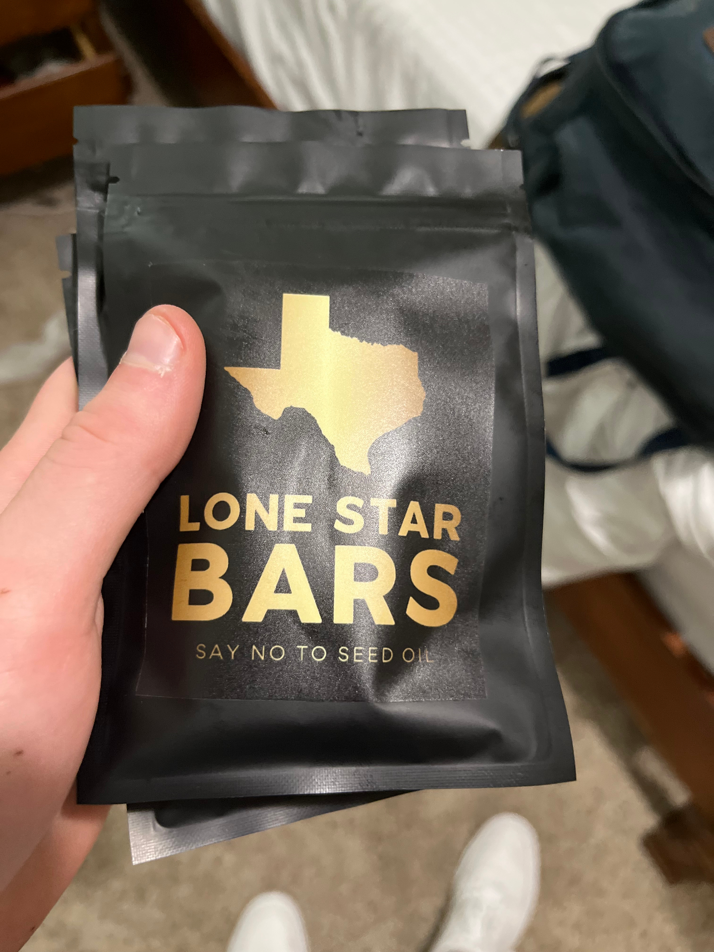 Final branded Lonestar Bars packaging